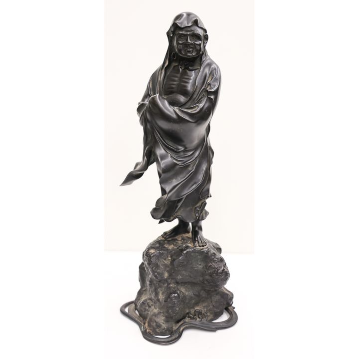 Fine Japanese Bronze Daruma Okimono