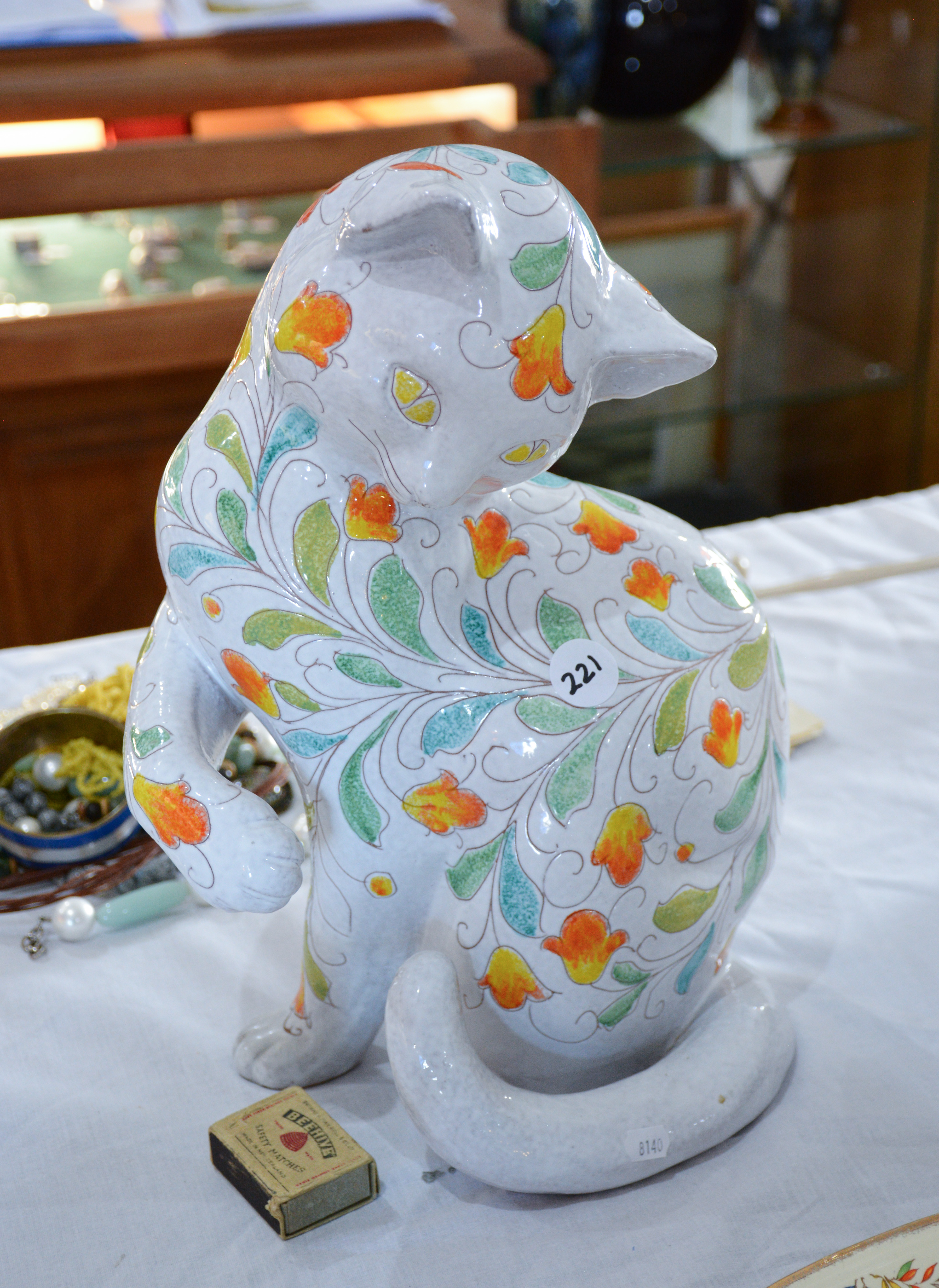 Vintage Italian Art Pottery Cat Statue 1960s-70s — sold at auction in New Zealand for $55