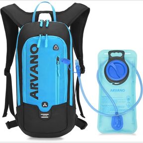17.7 * 8.7 * 1.97" ARVANO HYDRATION PACK BACKPACK WITH 2L TPU WATER BLADDER, SMALL BIKE BACKPACK FOR MEN WOMEN LIGHTWEIGHT MOUNTAI