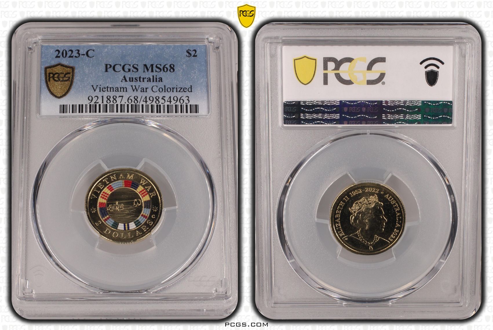 Vietnam War Colourised, Two Dollar, 2023-C, PCGS MS68