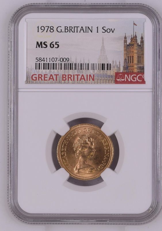 1978 Gold Sovereign NGC MS 65 #5841107-009 (AGW=0.2355 oz