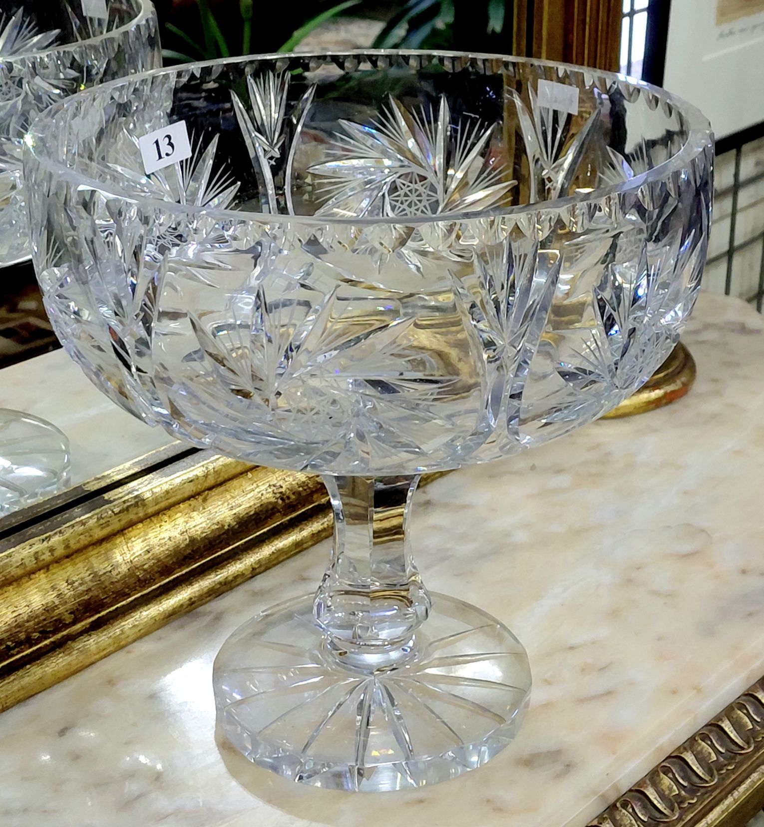 13 · QUALITY CUT CRYSTAL TAZZA