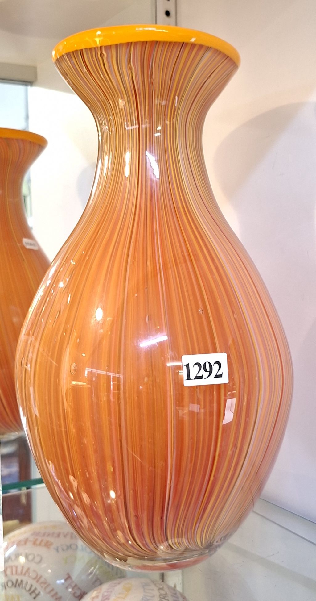 1292 · LARGE MURANO GLASS VASE