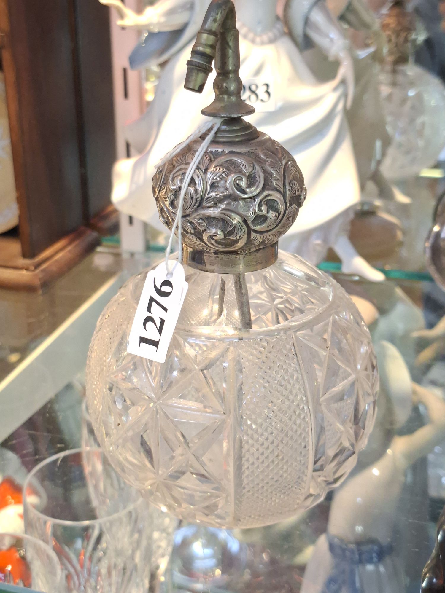 Edwardian Crystal Perfume Bottle Atomiser