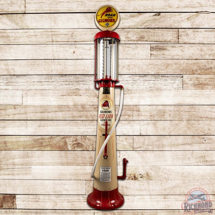 Wayne Model #515 Ten Gallon Visible Gas Pump Restored Gilmore Red Lion Gasoline