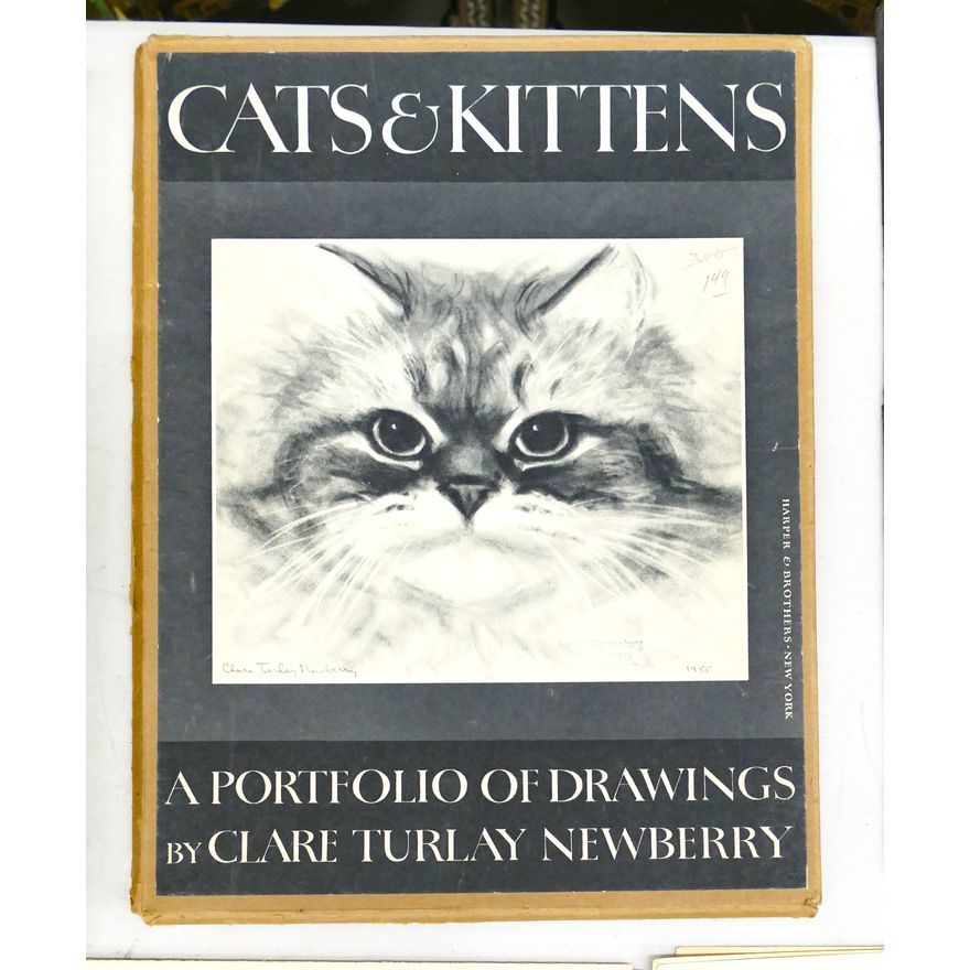 Vintage Clare Newberry ''Cats & Kittens'' Print Portfolio 14''