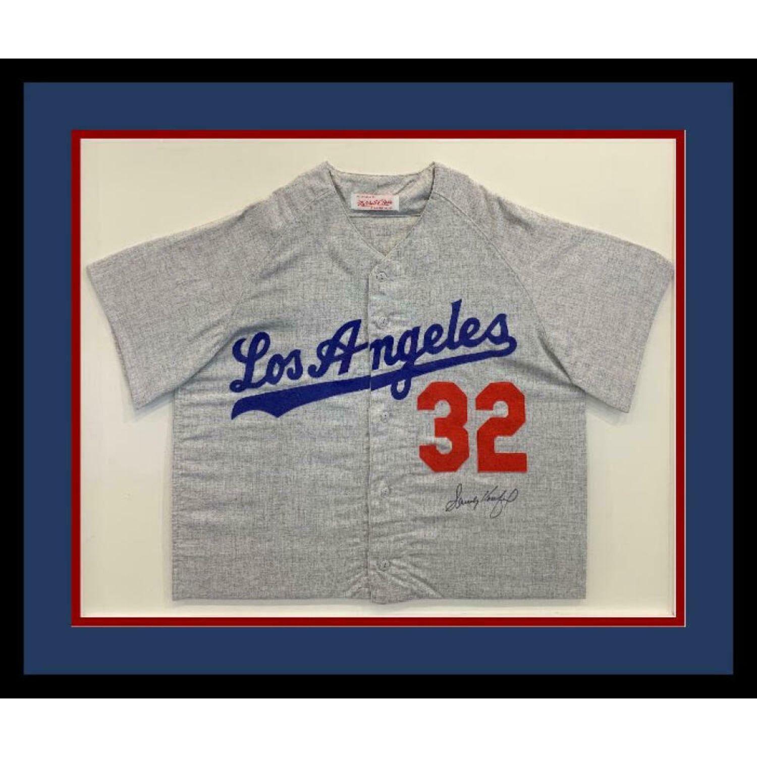 Sandy Koufax Signed Los Angeles Dodgers Road Jersey, Mitchell & Ness. PSA