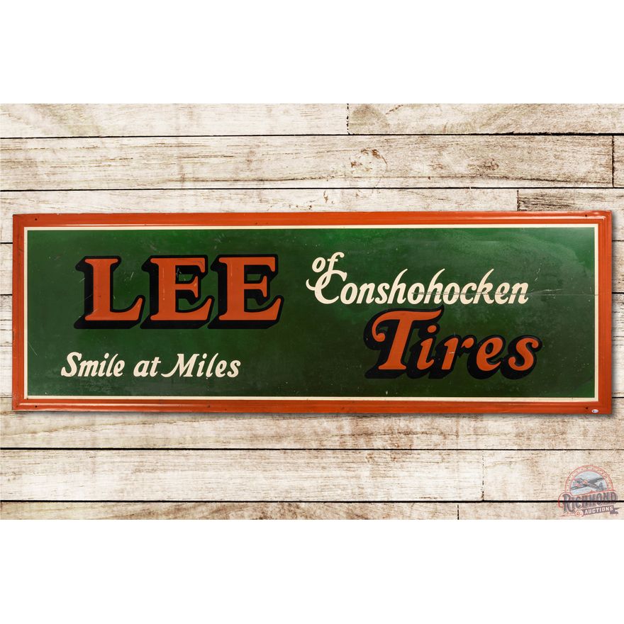 6' Lee of Conshohocken Tires Tin Sign TAC 7.5