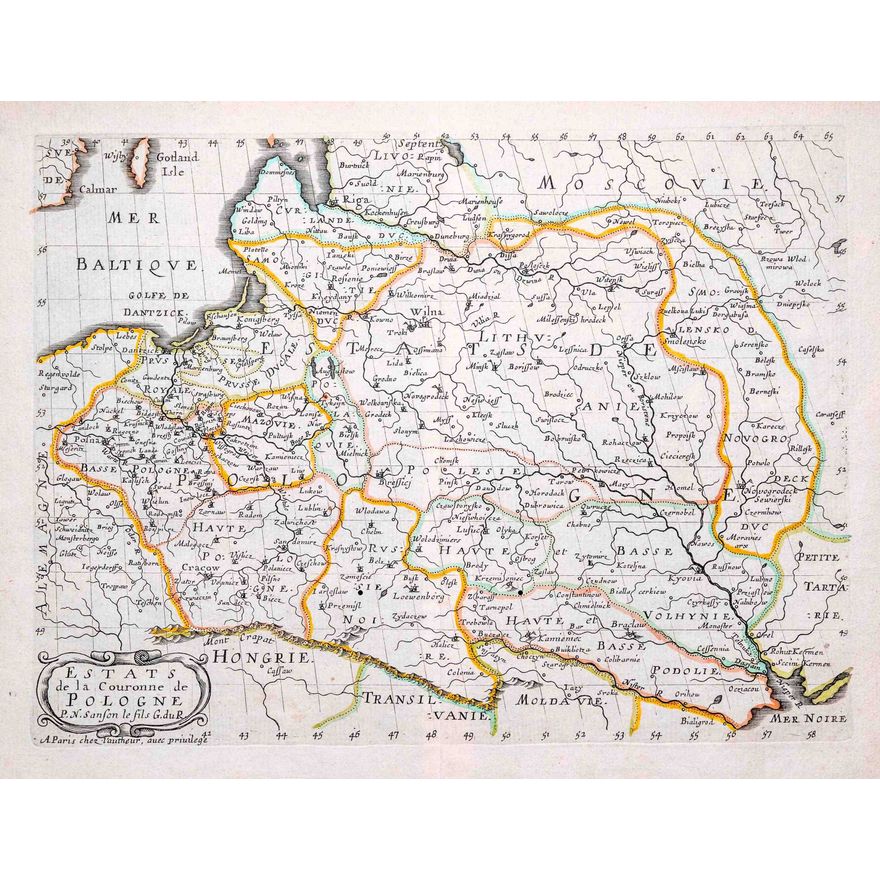 Nicolas Sanson II | Estats de la Couronne de Pologne