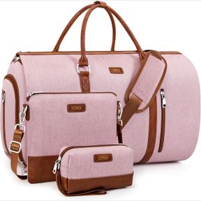 CONVERTIBLE GARMENT DUFFEL BAG FOR TRAVEL - CARRY ON GARMENT BAGS WITH TOILETRY BAG LARGE WEEKENDER BAG FOR MEN WOMEN 2 IN 1 HANGI