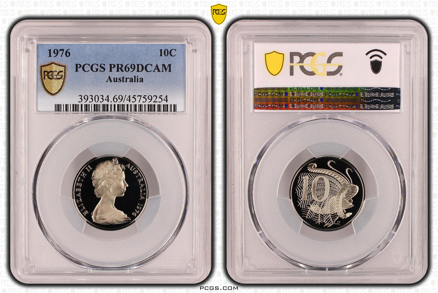 Ten Cent, 1976, Pcgs Pr69dcam
