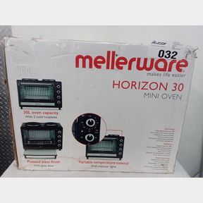 MELLERWARE - MINI OVEN WITH SOLID HOTPLATES BLACK 30L 3250W HORIZON 30