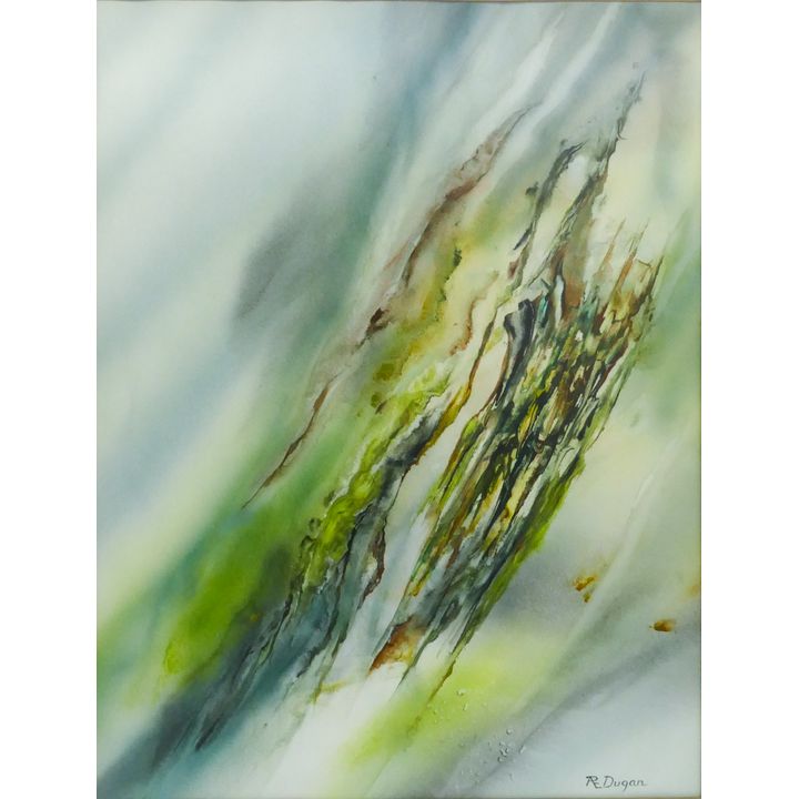 R.E. Dugan ''Forest Floor'' Mixed Media on Paper Framed 31''x25''