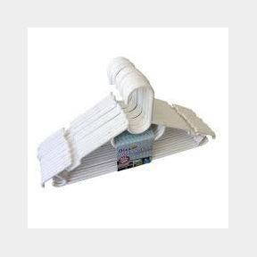 16 Pack White Adult Clothes Hangers - Strong Durable Space Saving | SJ 51692/1675 B3 (S4)