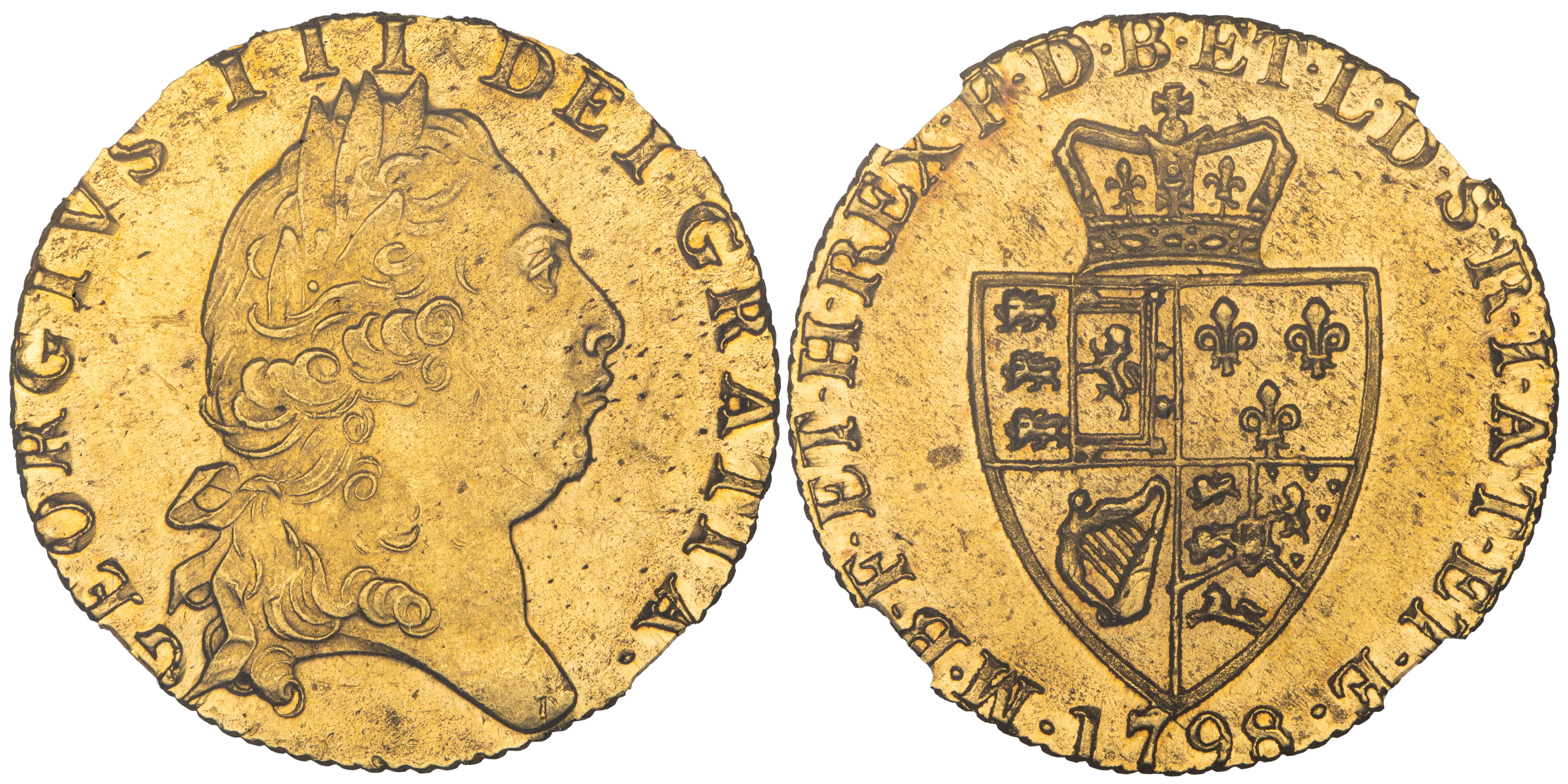 Great Britain, George III, Spade Guinea, 1798, NGC MS 62