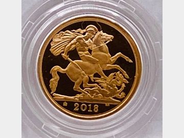 2018 SAPPHIRE JUBILEE 'PRIVY MARK' PROOF GOLD HALF SOVEREIGN