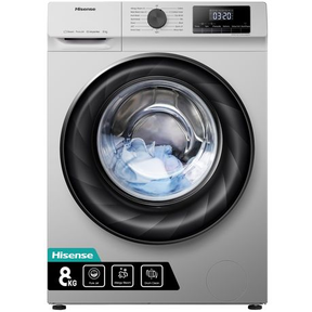 Hisense 8Kg Front Loader Washing Machine with Inverter Silver Wfqy8012evjms |