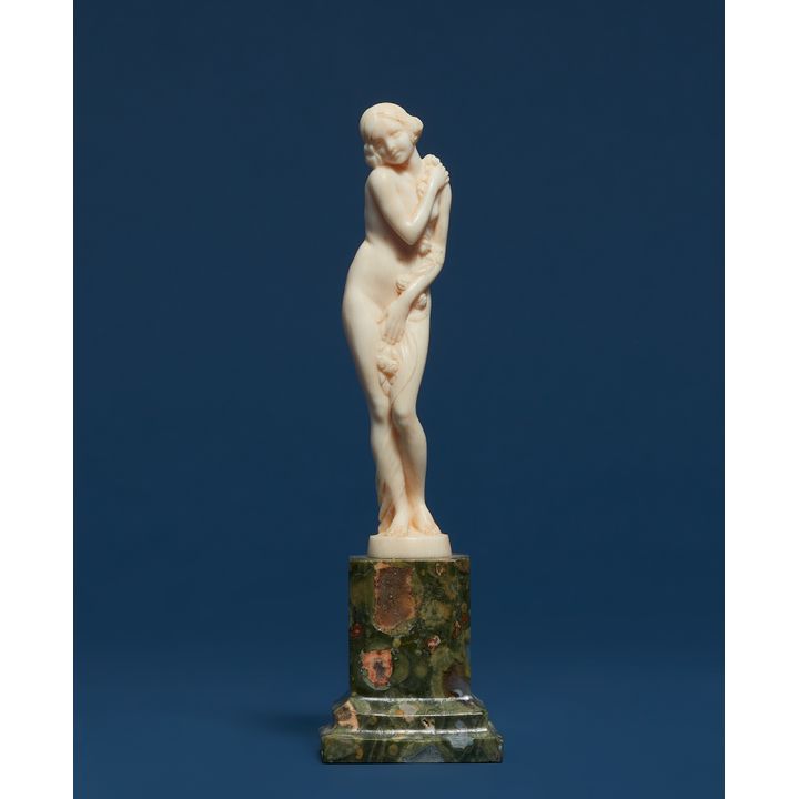Nude with a rose garland by Joé Descomps (1869 - 1950)