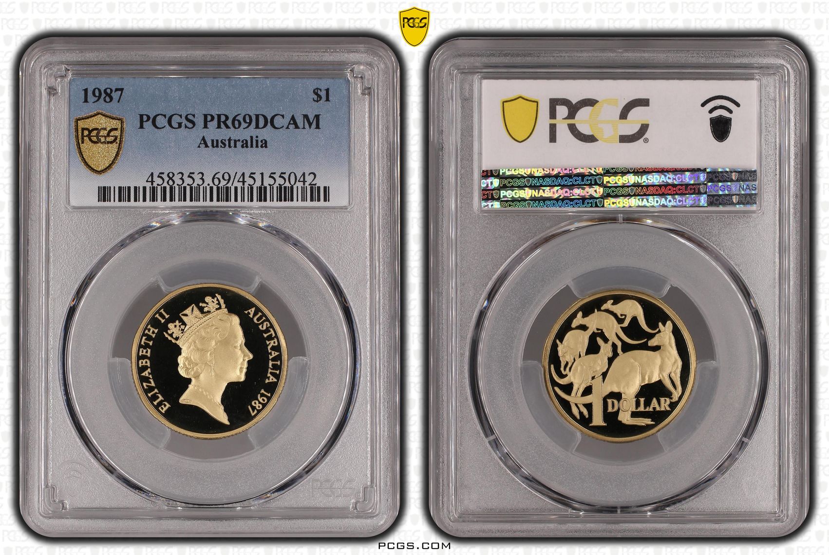 One Dollar, 1987, PCGS PR69DCAM