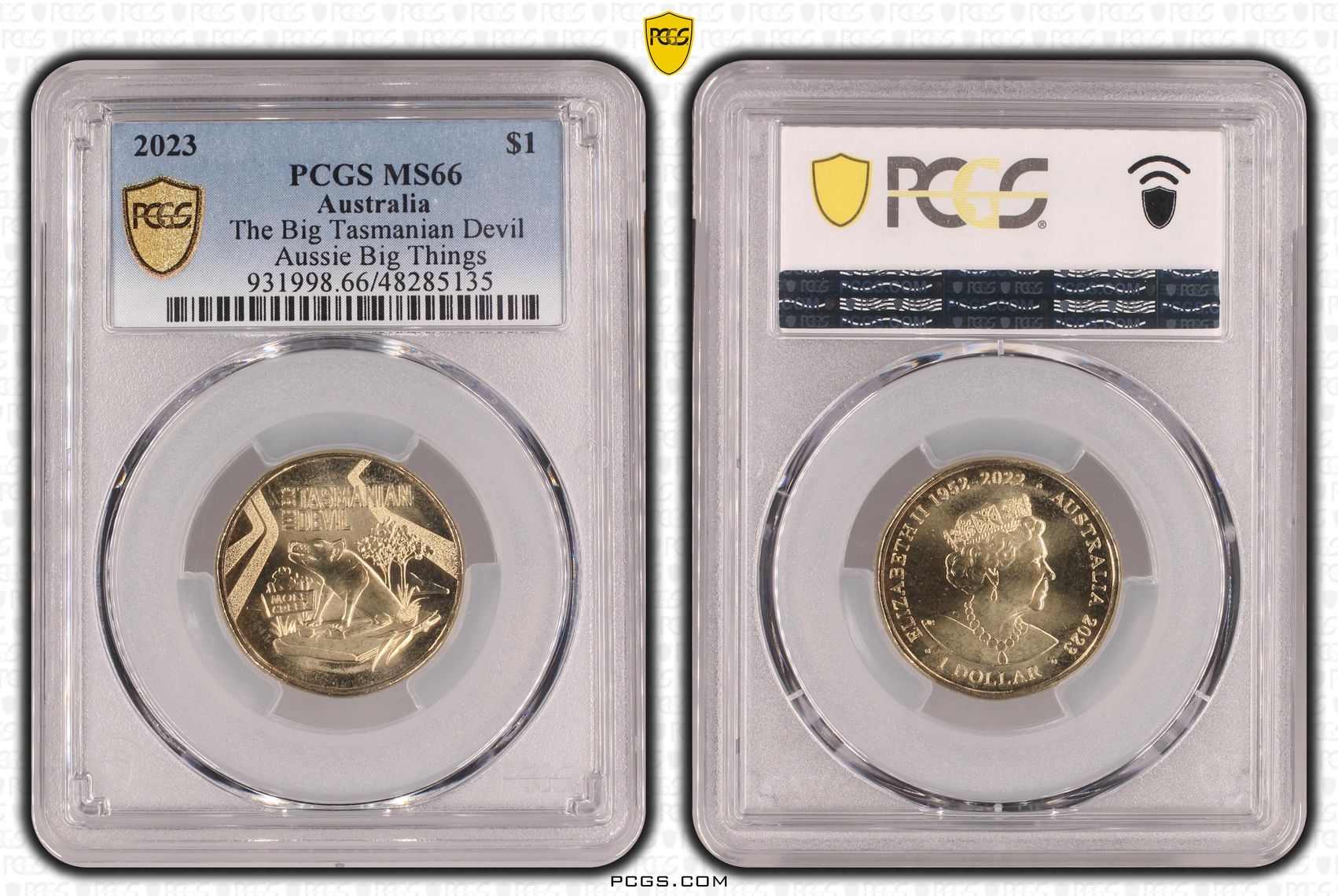 The Big Tasmanian Devil Aussie Big Things, One Dollar, 2023, PCGS MS66