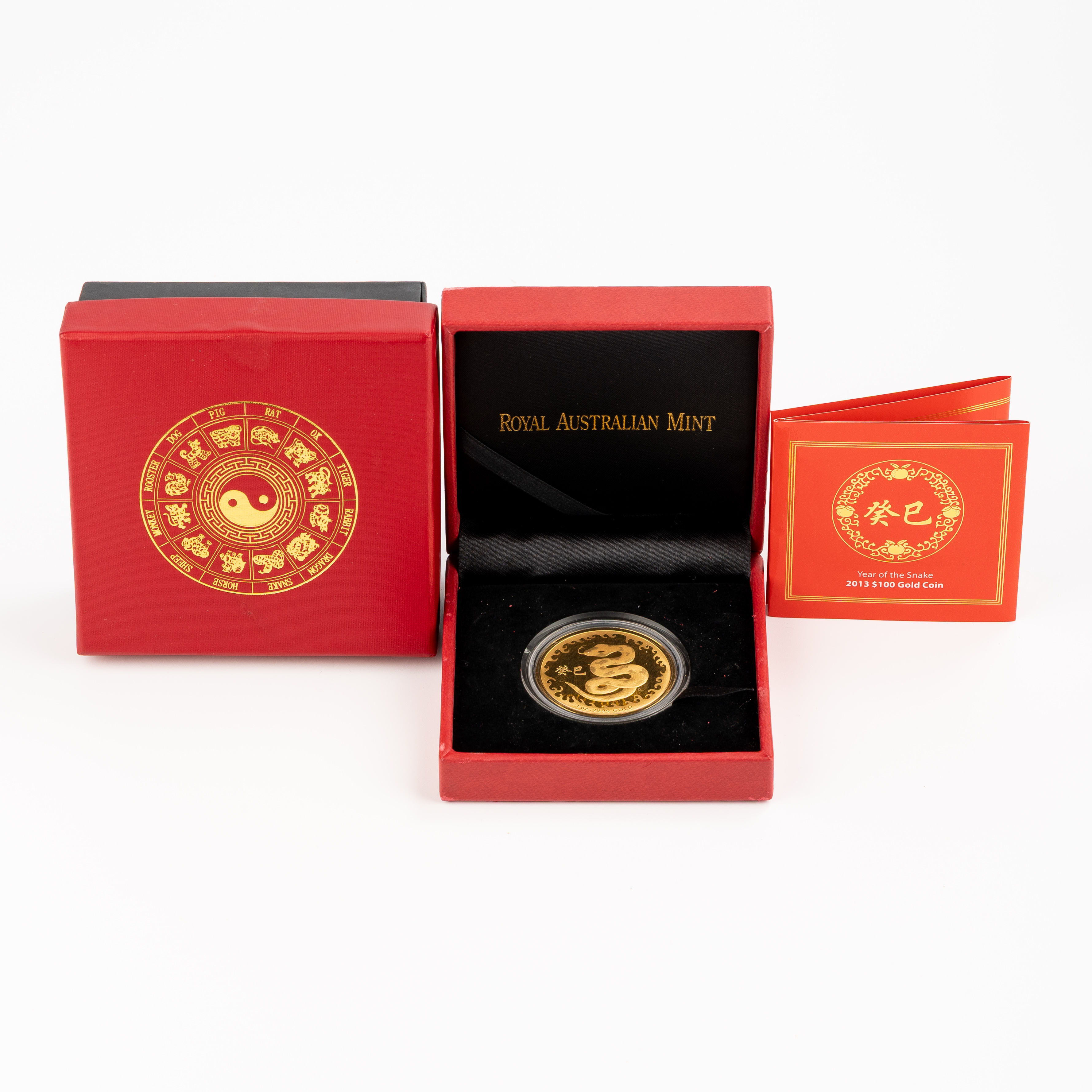 Elizabeth II, Lunar: Year of the Snake 1oz, One Hundred Dollars, 2013, FDC