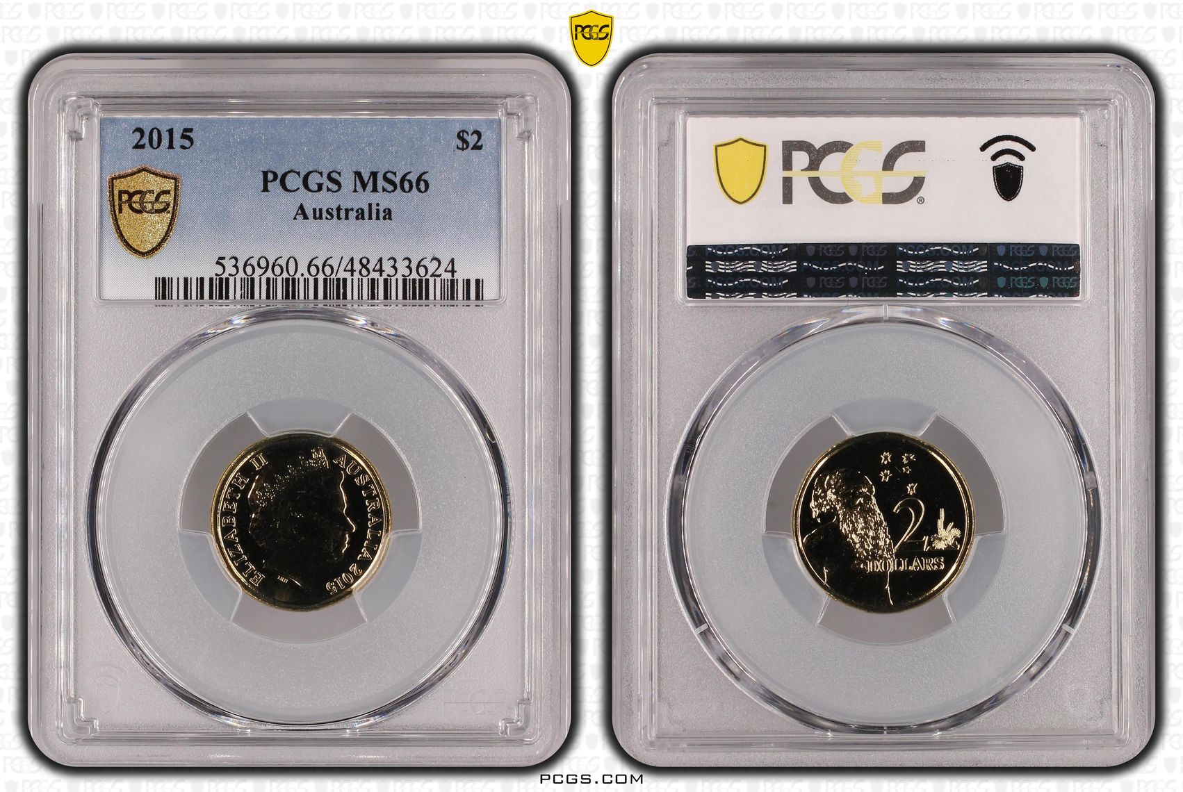 Elizabeth II, Two Dollar, 2015, PCGS MS66