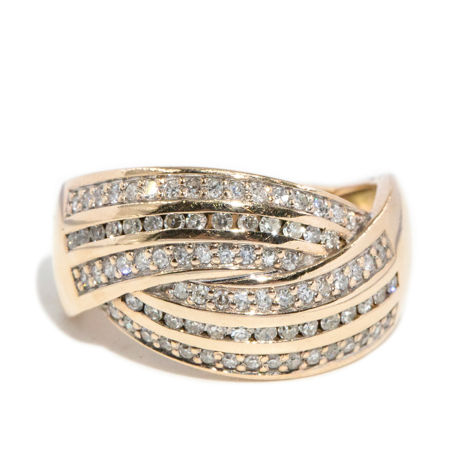 0.50 Carat Diamond Crossover 9ct Gold Ring