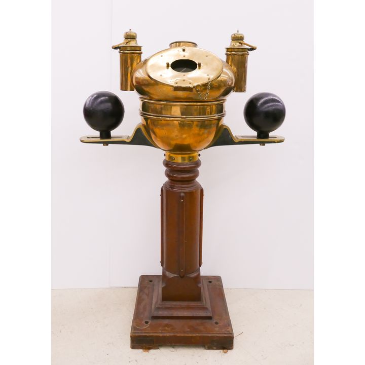 Antique Large Brass Ship's Binnacle