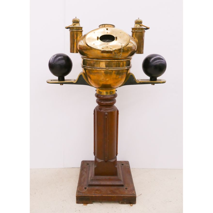 Antique Large Brass Ship's Binnacle