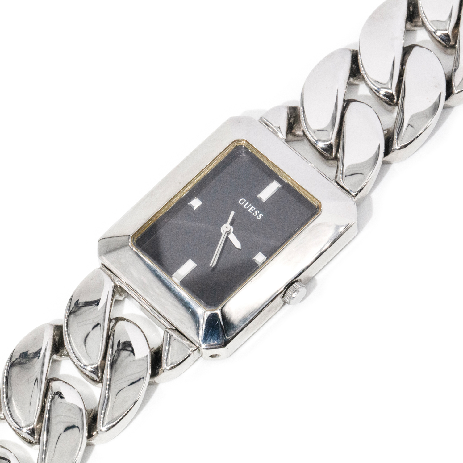 Guess Quarts Silver-Tone Quartz Watch 28mm, Circa 2010s