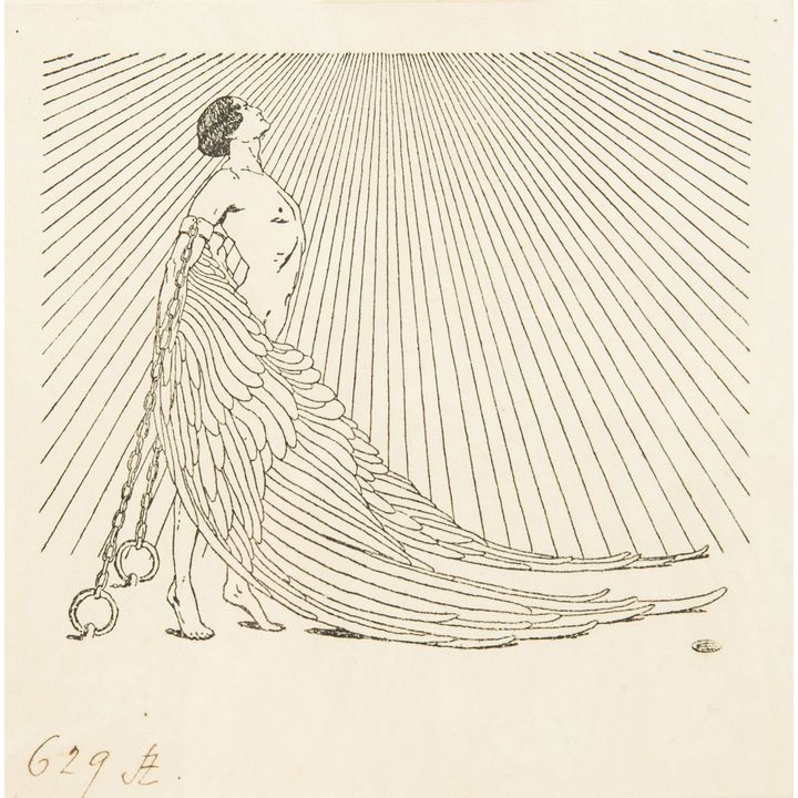 Edward Okuń | Prometeusz. Ex libris Stefana Żeromskiego, 1909 r.