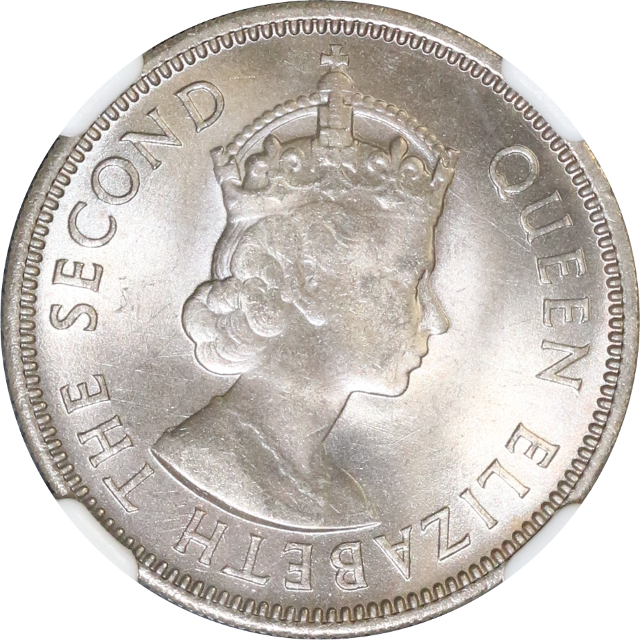 Malaya & British Borneo 1954 20 Cents QEII NGC MS66