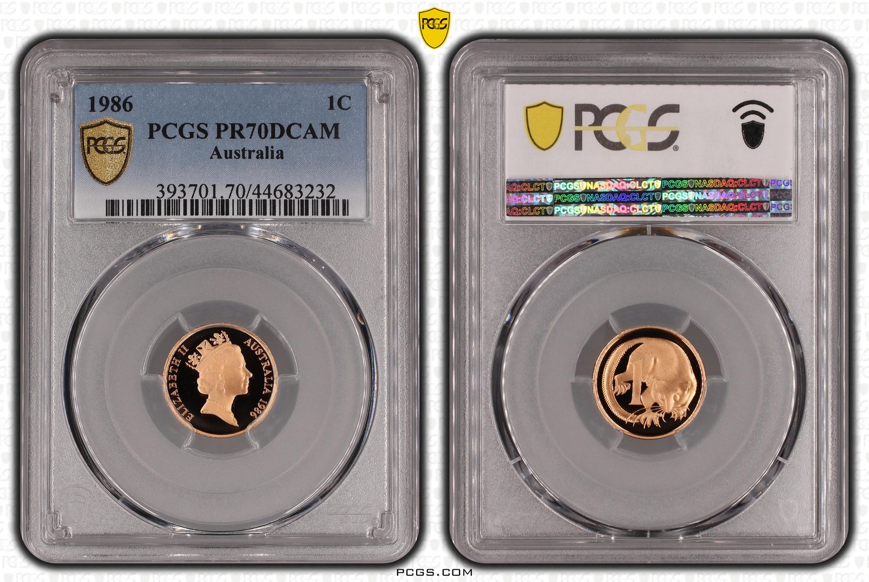 Elizabeth II, One Cent, 1986, PCGS PR 70DCAM