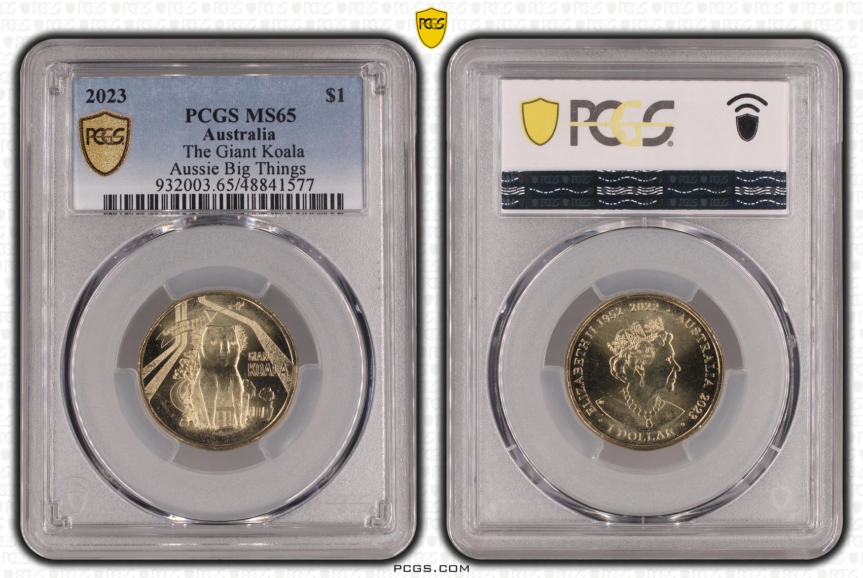 329 · The Giant Koala Aussie Big Things, One Dollar, 2023, PCGS MS65