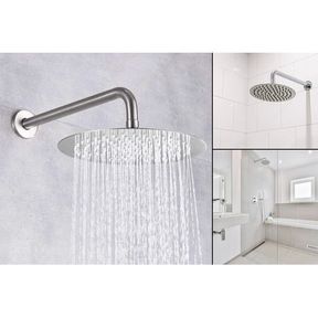 LMA High Pressure Water Saver Round Rainfall Shower Head Chrome 25.0 cm | NOT TESTED