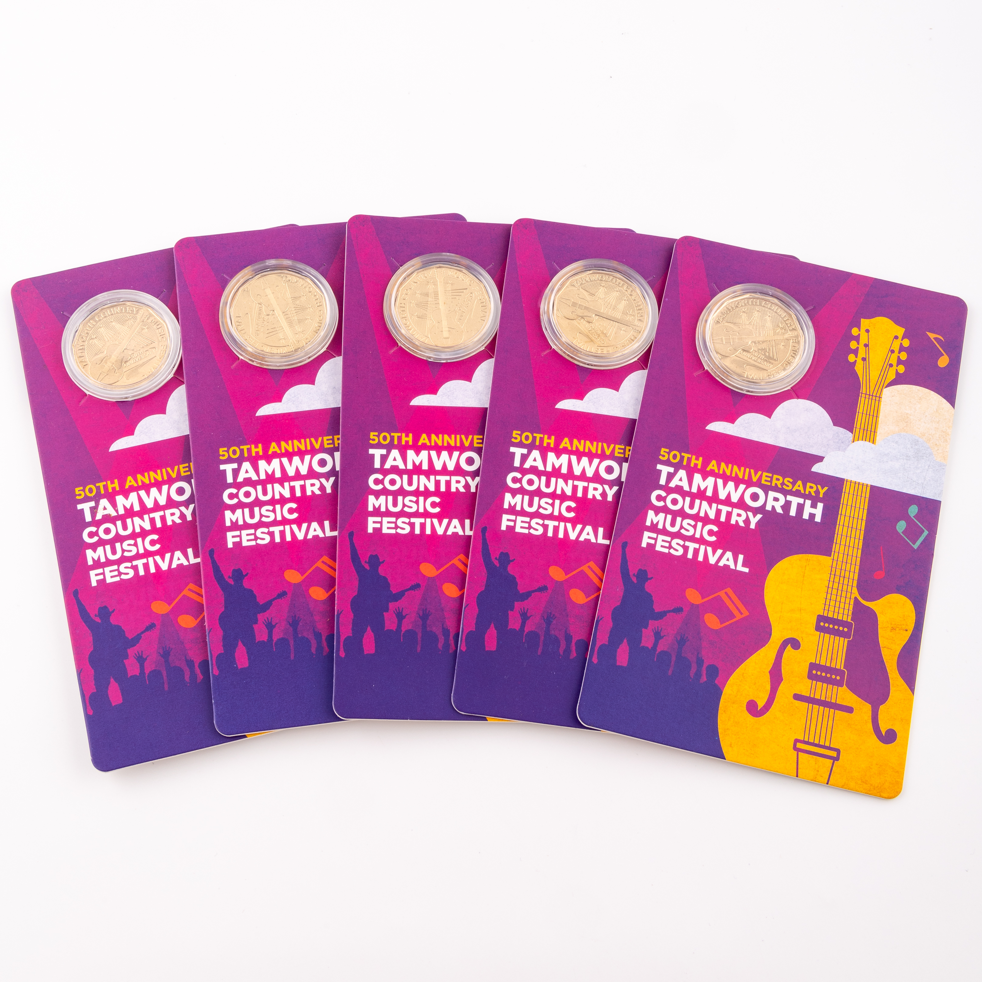 195 · Elizabeth II, 50th Anniversary - Tamworth Country Music Festival, Fifty Cents, 2022,  UNC