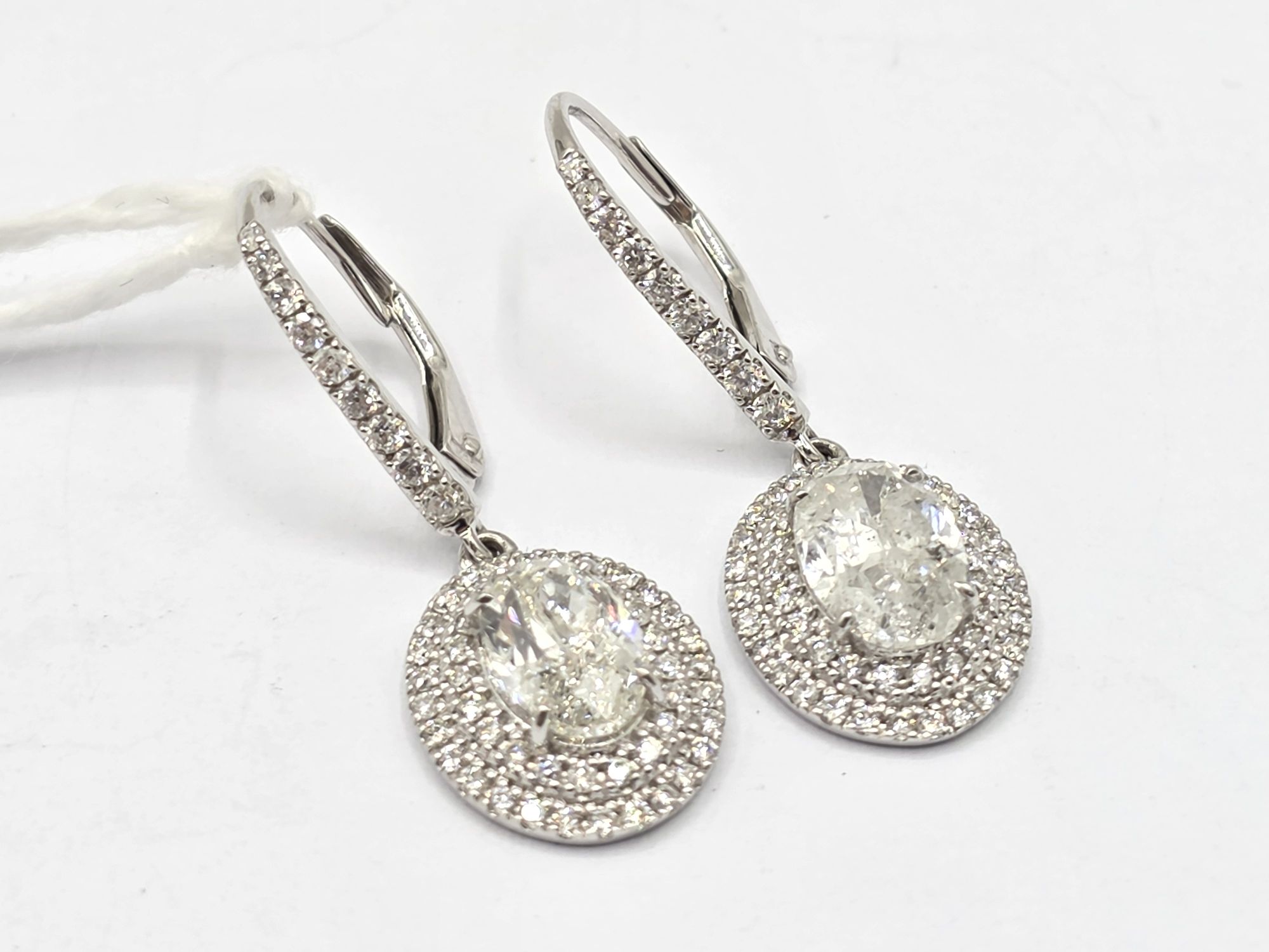 14k Gold Diamond Halo Earrings