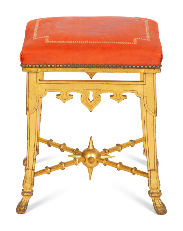 A Northern European Giltwood Stool