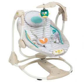 Automatic Swing Baby Cradle - White/Beige DEFECTIVE