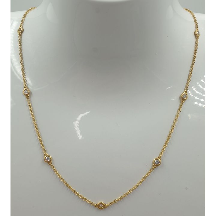 18ct Y/G Diamond Necklace