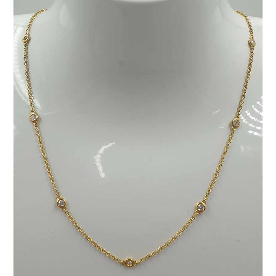 18ct Y/G Diamond Necklace