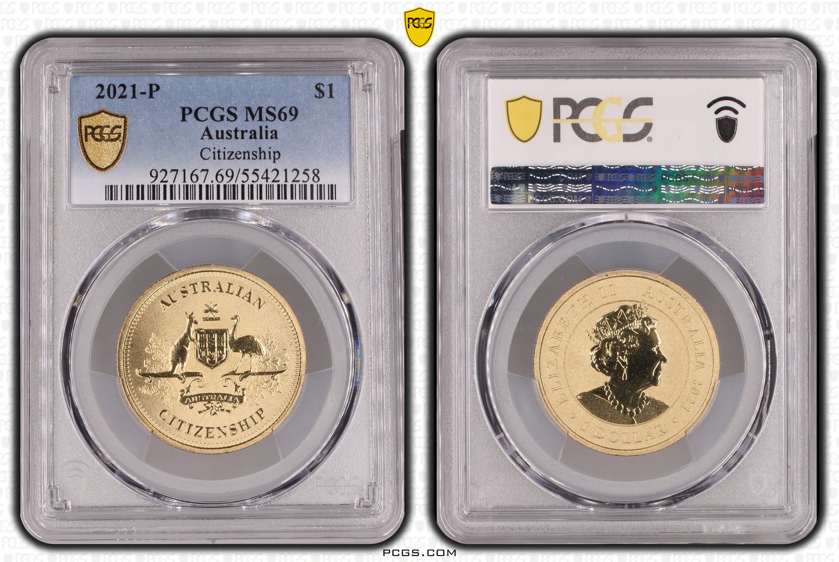 Citizenship, POP 4/0, One Dollar, 2021-P, PCGS MS69