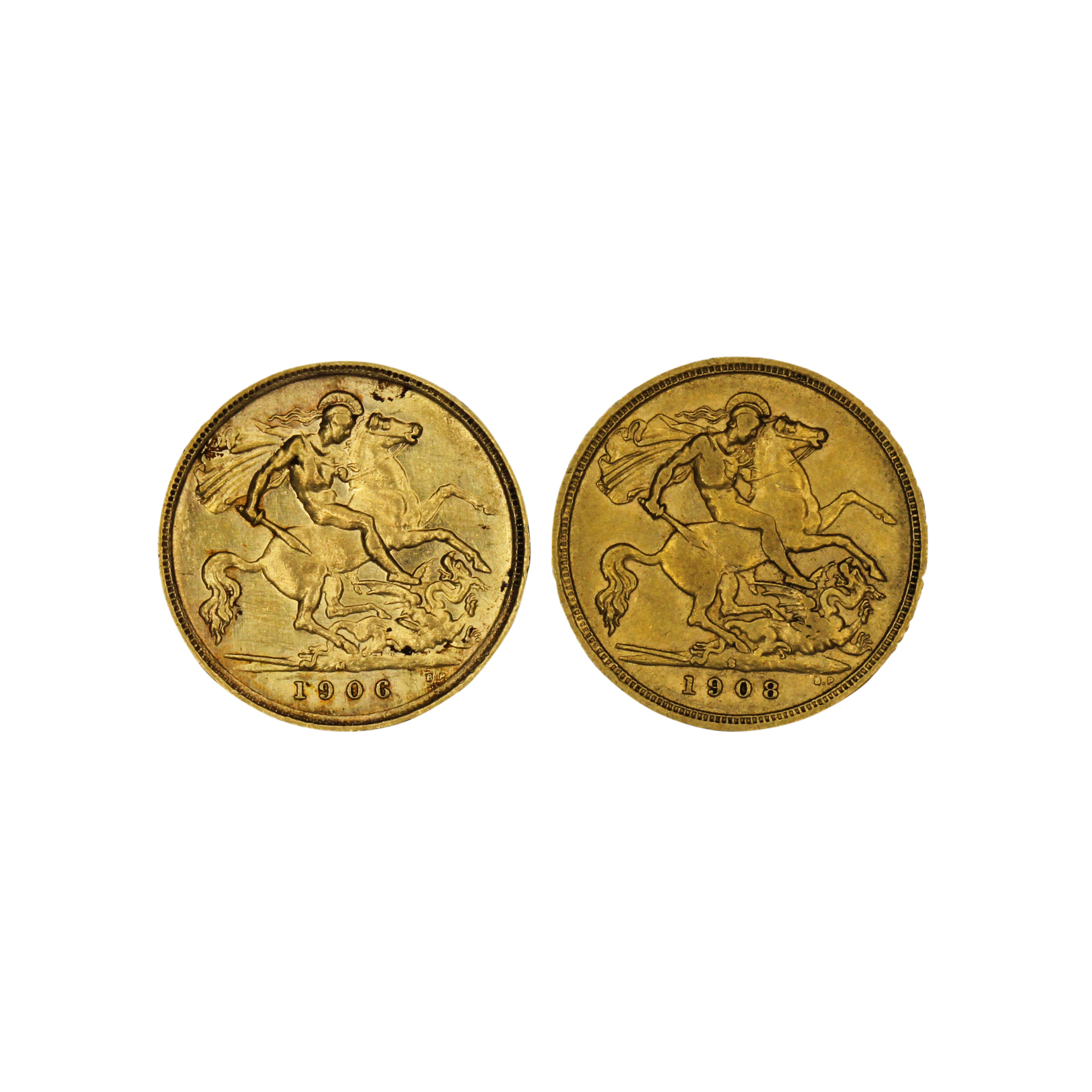 1222. · Group, Edward VII, Half Sovereign, Fine