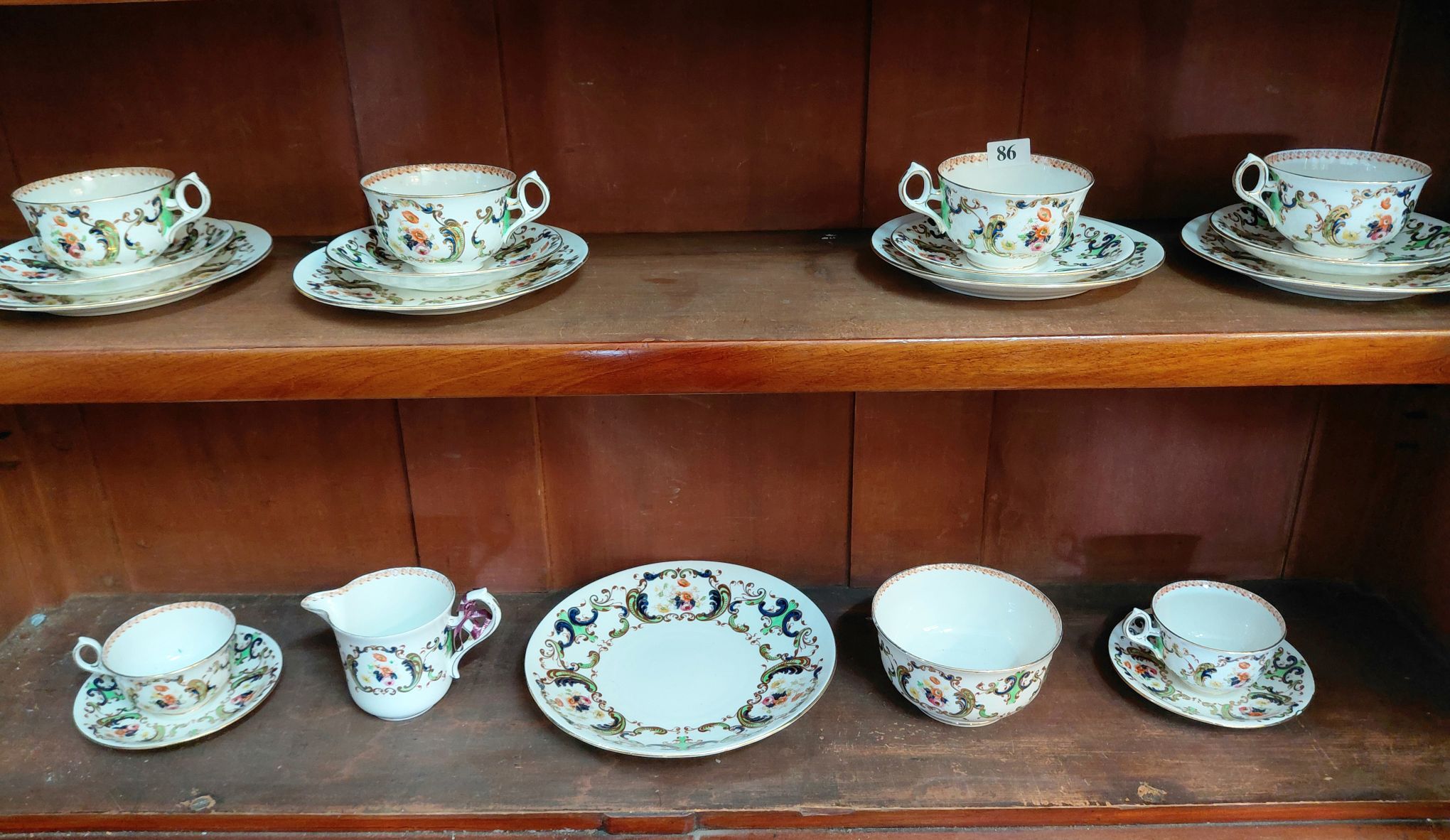 86 · VICTORIAN FINE CHINA TEA SET