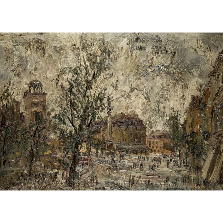 Włodzimierz Zakrzewski | Plac Zamkowy przed odbudową Zamku Królewskiego, 1969 r.