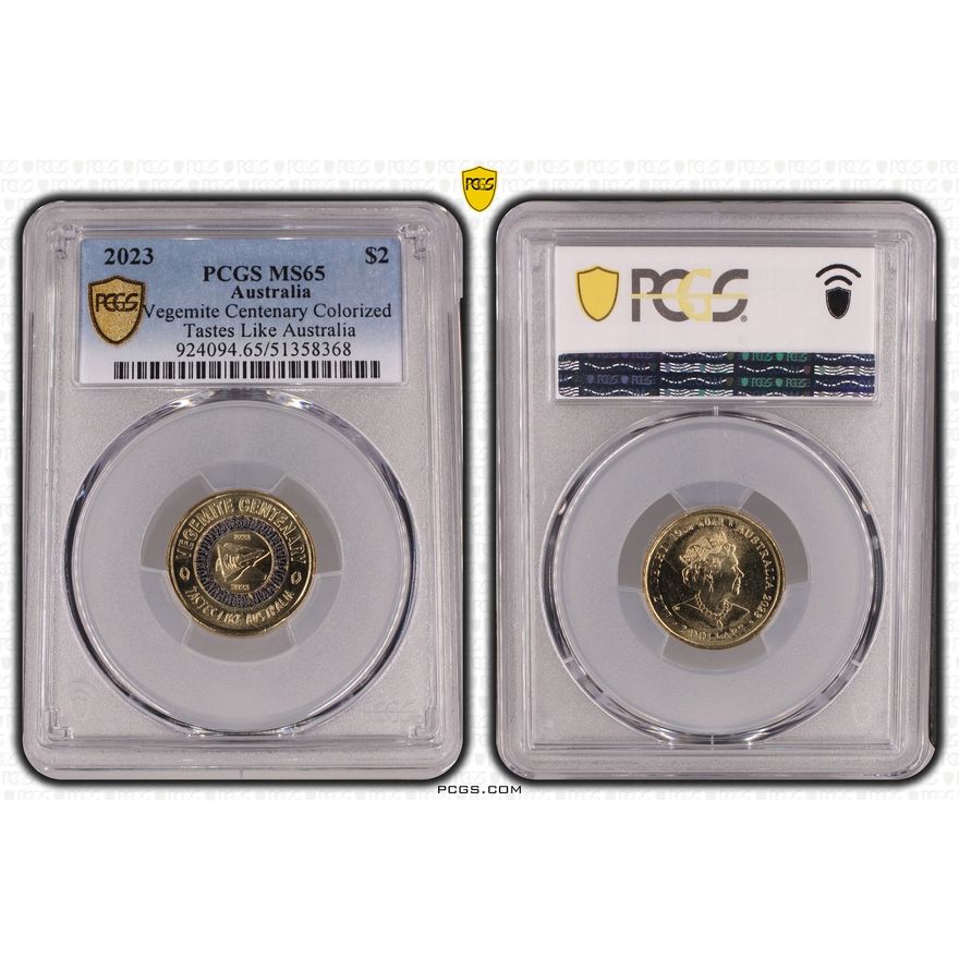 Vegemite Centenary Colorized Tastes Like Australia, Two Dollar, 2023, PCGS MS65