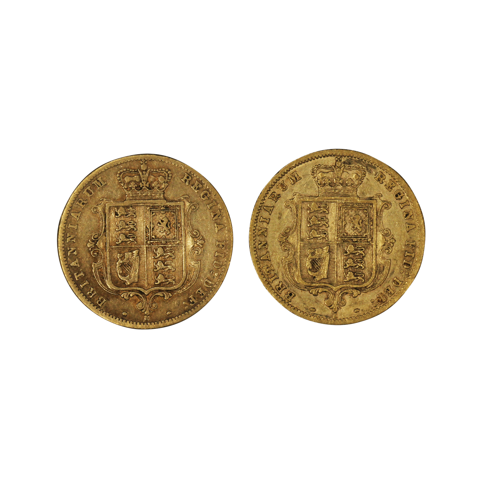 1181. · Group, Victoria, Half Sovereign, Fine