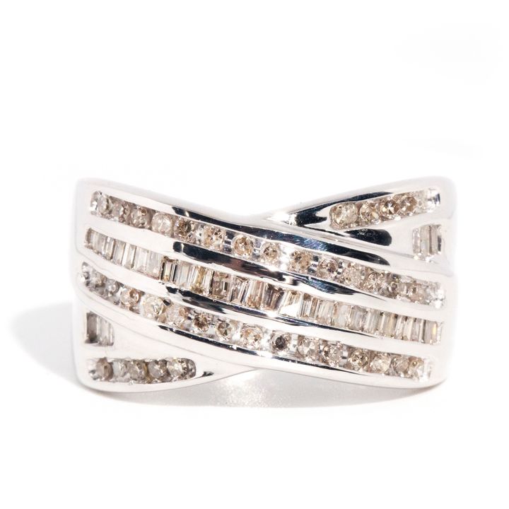 0.46 Carat Diamond 9 Carat White Gold Ring
