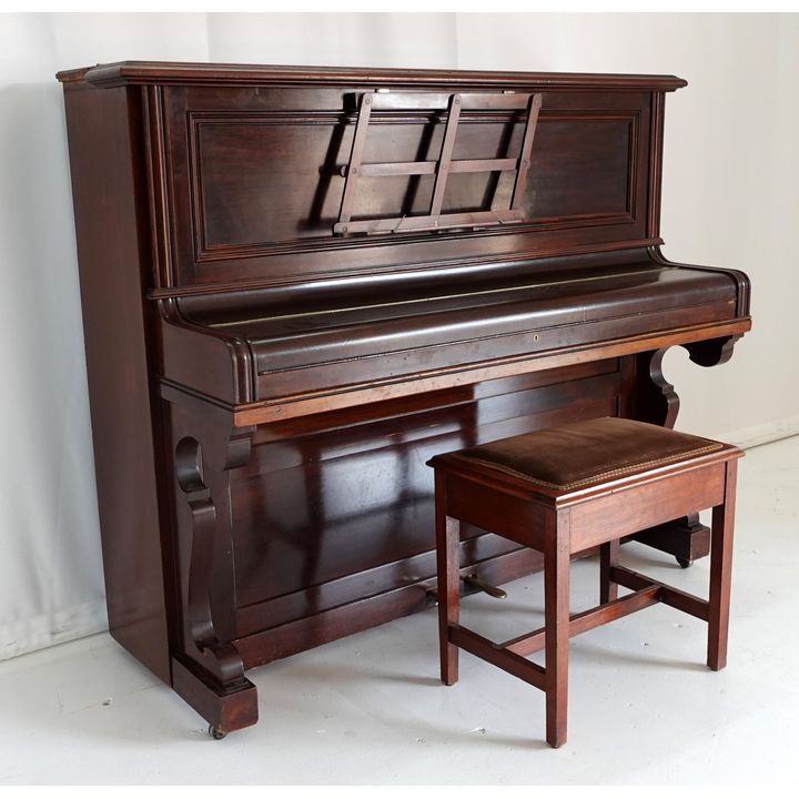 UPRIGHT PIANO AND STOOL