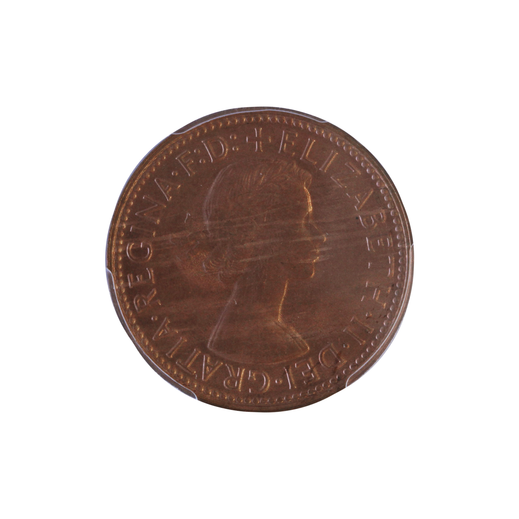 Elizabeth II, Halfpenny, 1964(P), MS 66 RD